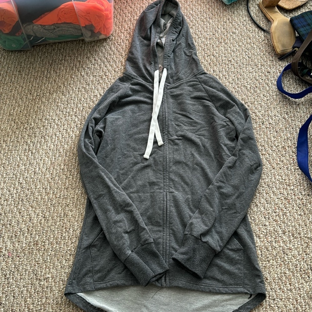 Zyia Active Grey Oversized Zip Up